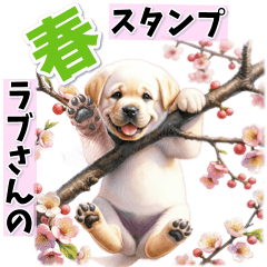 Labrador's spring sticker