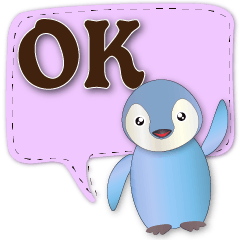 Cute penguin-practical Speech balloon