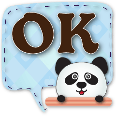 Cute panda --practical greeting sticker