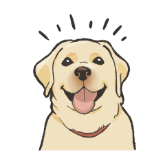 friendly labrador retriever sticker