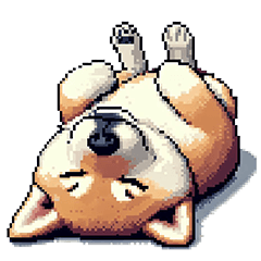Pixel art Puppy Shiba Dog 40