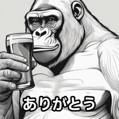 gorilla drinking
