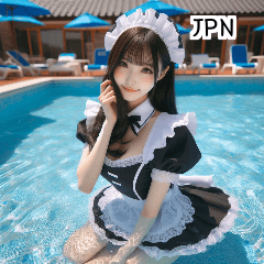 JPN 22 year old maid uniform
