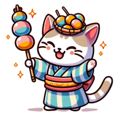 Cute male cats with spring activities