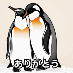 ハグしている２匹のペンギン