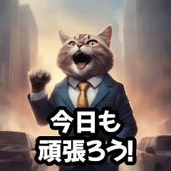 Motivating Cat CEO Stickers