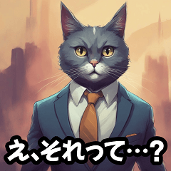 Surreal Cat CEO Stickers