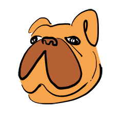 Faces of dogs sticker (English)