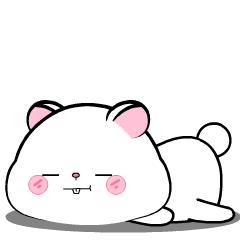 Lovely White Hamster : Pop-up stickers