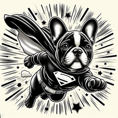 Superhero Dog BigSticker
