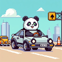 Panda pixel art 2