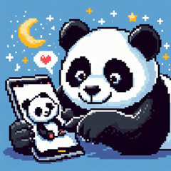 Panda pixel art 1