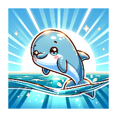 Energetic and cute dolphin.