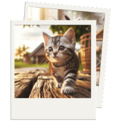 Instant photo (kitten on a walk)Sticker
