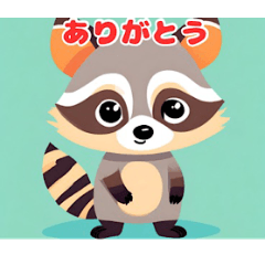 Cheerful Tanuki Stickers