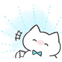 light blue color sticker(cat)(spring)