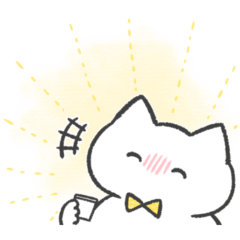 yellow color sticker(cat)(spring)