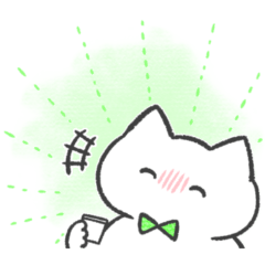 green color sticker(cat)(spring)