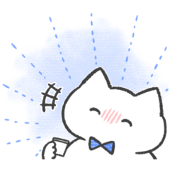 blue color sticker(cat)(spring)