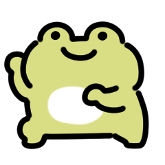 微笑的青蛙跳舞貼紙