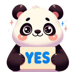 Message from Panda Sticker