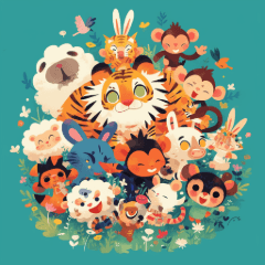 十二生肖動物貼圖