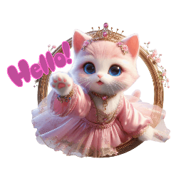 Princess pink cat