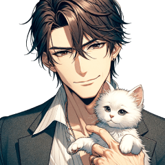 Him with a Cat (Bossy Version)