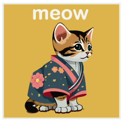 Cats wearing kimono