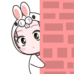 Momo Rabbit : Pop-up stickers – LINE stickers | LINE STORE