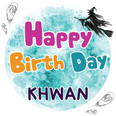 KHWAN Happy Birth Day One word e