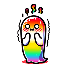 Rainbow-colored ghosts2.5