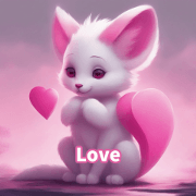 Pastel Purr: Pink & White Feline