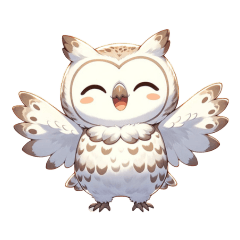 cute anime style owl