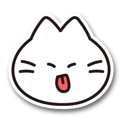 "Sticker seal style" naughty cat 2