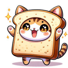 Kucing Lucu Berbaju Roti