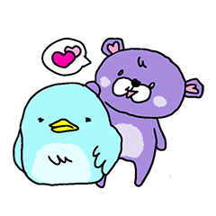 bear and blue bird