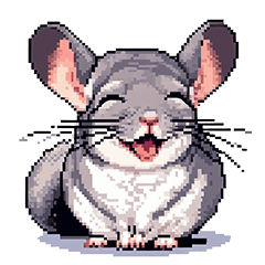Pixel art Chinchilla mouse rabbit