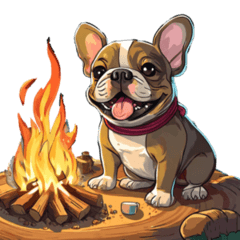 Silent cute French bulldog