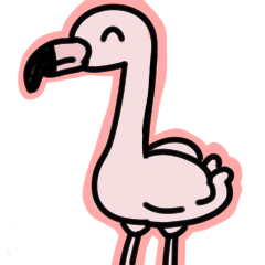pretty Flamingo sticker