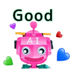 Pink AI robot