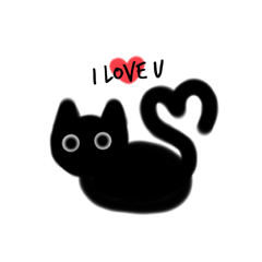 Cute Black Cat Doodle