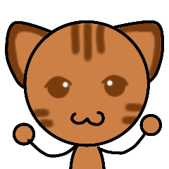 Moving brown cat sticker