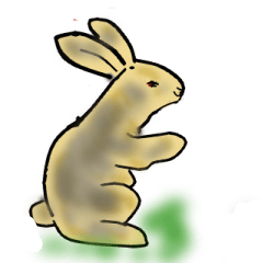 Rabbit greeting stamp