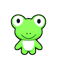 animation standing frog