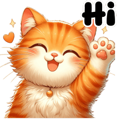 Soft and fluffy orange cat V.1