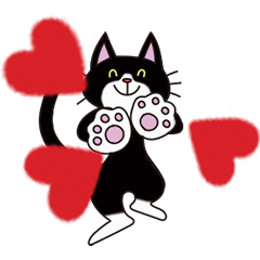 Moving Sticker Black Cat Joph