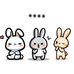 Cute rabbit custom stickers