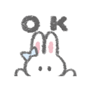 The fluffy bunny tiny sticker