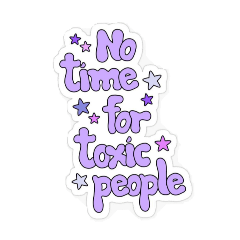 purple words sticker